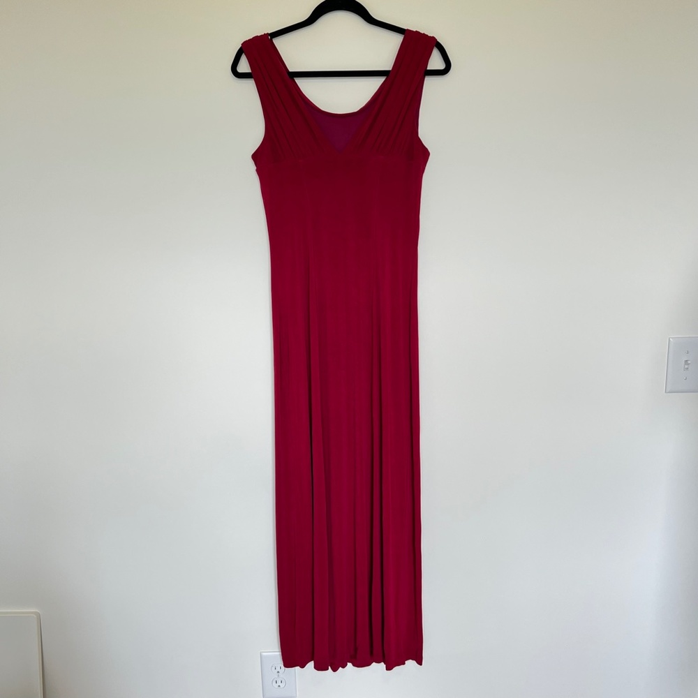 Vintage Peep Rockabilly Pinup Glamour Slinky Cowl Neck Maxi Dress - Picture 5 of 10